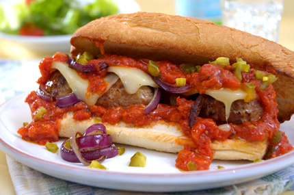 Kicked-Up Turkey Meatball & Provolone
