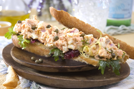 Salmon and Arugula Tailgater
